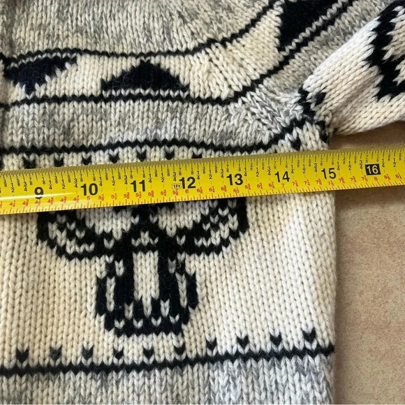 Aritzia TNA 100% Lambs Wool Sea To Sky Zip Up Knitted Cardigan Sweater - Picture 5 of 9